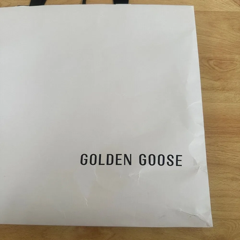 Golden Goose Paper Shopping Bag - grey/white large, 17.25